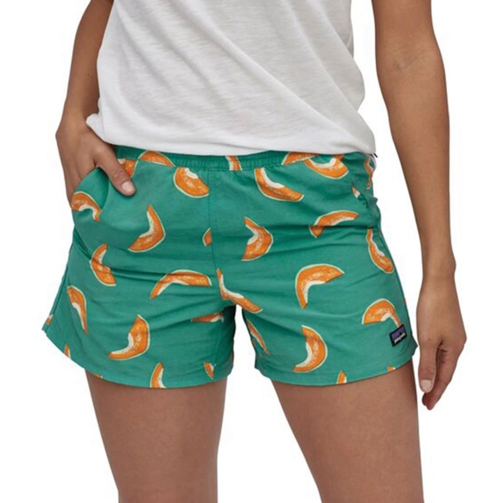 Teal/orange print Patagonia Baggies shorts size XL